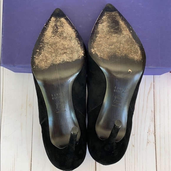 Stuart Weitzman Black Suede Apogee Boots/Booties - Picture 7 of 8